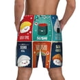 thumbnail image 3 of Kdxio Sushi Print Men'S Swim Trunks With Compression Liner 7 Inch Inseam Quick Dry Swim Shorts, 3 of 7
