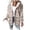 Khaki, variant on Fleece Lined Plaid Hooded Shacket for Women, Curved Hem Button Front, Soft Pastel Casual Fall Outerwear, 1 Piece, S-3XL, Plus Size Friendly