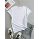 thumbnail image 5 of Camiseta con estampado gráfico de personalidad - Cuello redondo cómodo y moderno - Manga corta ligera para primavera y verano - Ropa de fiesta para mujer, camiseta deportiva informal, 5 of 7