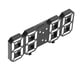 thumbnail image 5 of Reloj digital LED 3D Bling Bling Control de voz inteligente Ajuste automático de brillo Concha negra Letras rojas, 5 of 12