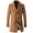 Brown, variant on gbyLJF Men's Woolen Overcoat Business Lapel Warm Jacket Mid-length Double-breasted Button Coat with Pocket
