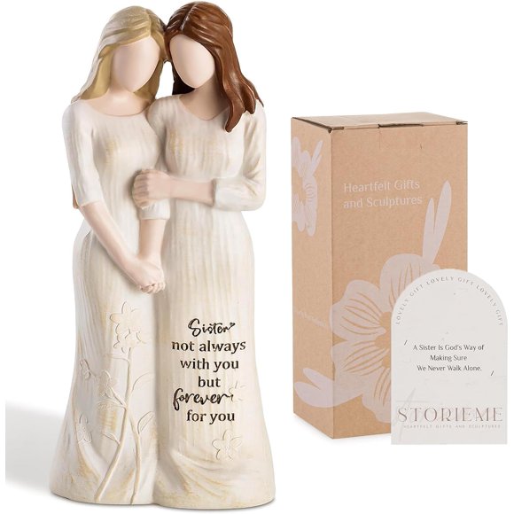 Storieme Sisters Gifts from Sister: Sister Birthday Gifts for Women Soul Sister Figurines Statue