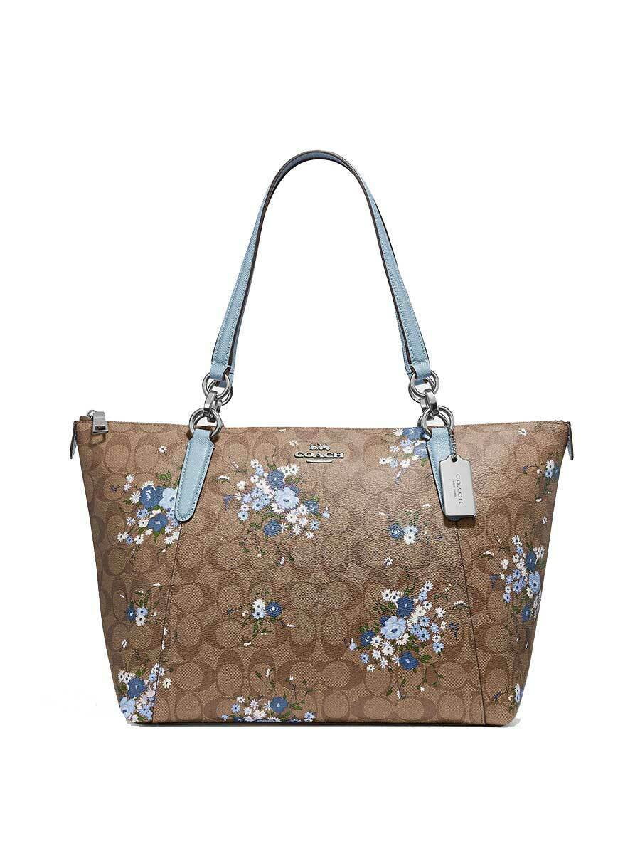 coach floral tote handbags