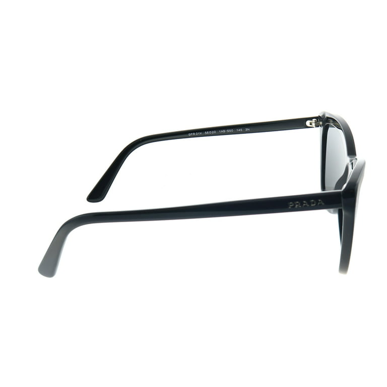 Prada Catwalk PR 01VS Cat-Eye Sunglasses Black 56mm Adult - Walmart.com