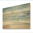 thumbnail image 2 of Designart "Beach Photo Coastal Calm II" Nautical & Beach Print on Natural Pine Wood, 2 of 5