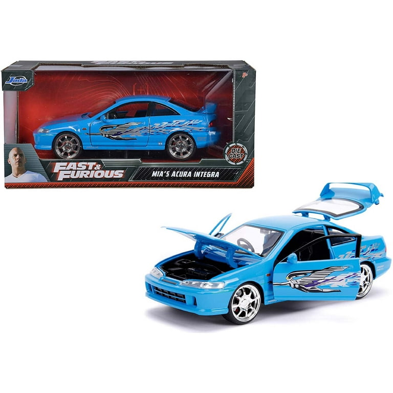 Jada Toys Fast & Furious 1:24 Mia's Acura Integra Type-R Die-cast Car, Toys  for Kids and Adults Blue