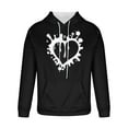 thumbnail image 4 of ZCFZJW Big and Tall Regular Fit Casual Hoodie Tops for Men Lightweight Funny Heart Pattern Print Long Sleeve Drawstring Hooded Outwear Coat Trendy Oversized Baggy Sweatshirts Black XXXXL, 4 of 5