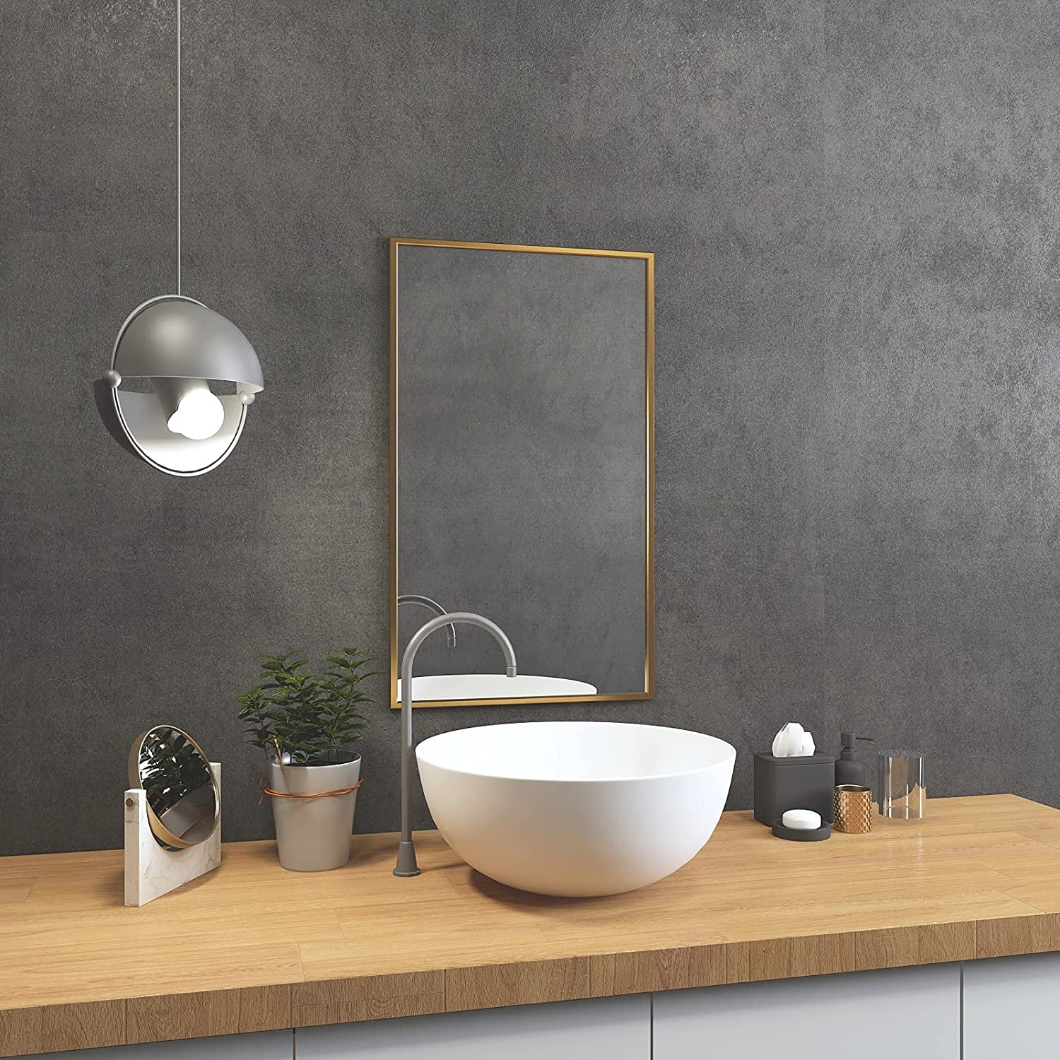 VEELIKE 15.7''x354'' Charcoal Black Concrete Wallpaper Peel and Stick Thick Concrete Contact Paper for Countertops Waterproof Self Adhesive Removable Vinyl Film Decorative for Bathroom Bedroom Garage