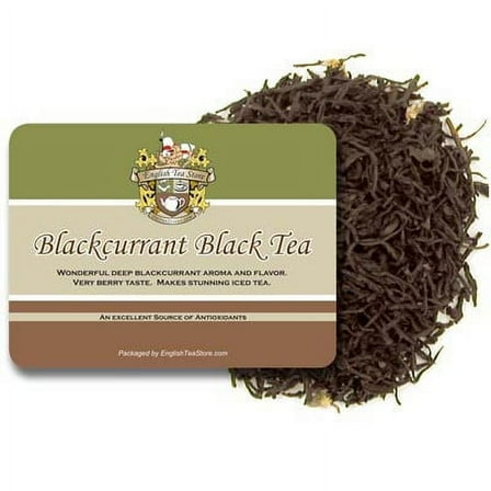 English Tea Store Blackcurrant Naturally Flavored Black Tea Leaf Pouches 16oz