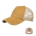 thumbnail image 1 of WEIYLL Berets For Women Men Washed Light Version Elastic Drawstring Distress Ponytail Mesh Tongue Sun Cap, 1 of 4