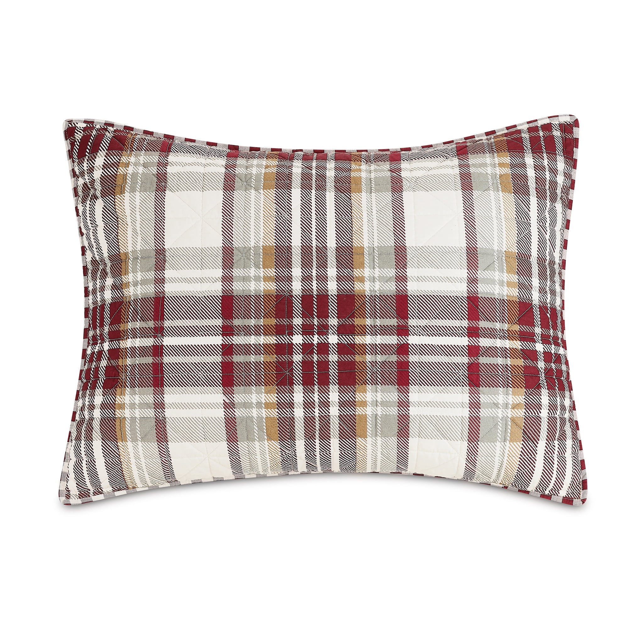 Laurel & Mayfair Camden Plaid Red 3-Piece Quilt Set, King