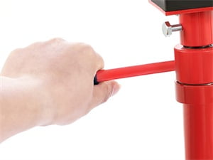 Kojem 2 Ton Under Hoist Tripod Stand for Garages Repair Shops Adjustable Height High Lift Jack Stand 55-5/8" - 79-1/2" Hoist Jack Stand Red Powder Coated Heavy Duty Steel