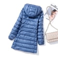 thumbnail image 2 of Chaqueta ligera con capucha de longitud media para mujer, con capucha, para otoño e invierno, desmontable, con capucha, 2 of 5