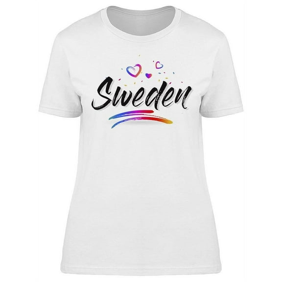 Sweden, Cool Design T-Shirt Women -Image by Shutterstock, Female Large