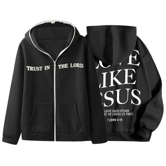 Men's Zip Up Hooded Jacket with Stylish Print Design for Casual Streetwear Comfort Workwear Men's Trench Coat Plus Size Winter Cardigan for Men