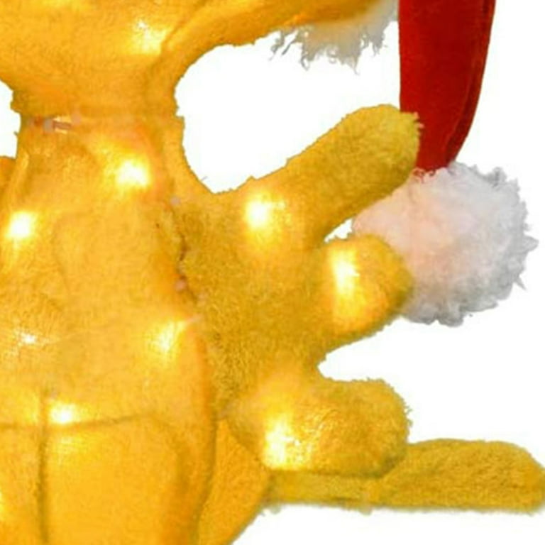 PEANUTS Woodstock Christmas Ornament With Santa Hat - 22 Inch Pre-Lit Indoor/Outdoor Yard Decoration
