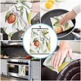 thumbnail image 4 of Cloth Cleaning Household Absorption Water Dishcloth Kitchen Towel Hand Tea Printed Painting Watercolor Leaves Lemon Grapefruit, 4 of 6