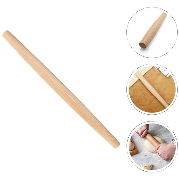 LABSERRON Pizza Rolling Pin Solid Wood Long Rolling Pins for Baking Cookies 1Pcs 50x1.6in