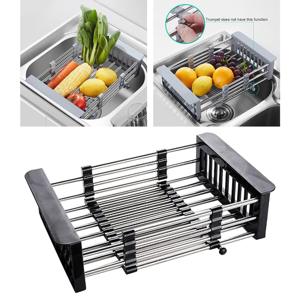 Dish Drying Rack, Expandable Dish Racks For Kitchen Counter,  Multifunctional Extra Large Dish Strainers With Cutlery & Cup Holders,  Extendable Anti-rust Dish Drainers With Drainboard, Kitchen Supplies - Temu  Republic of Korea