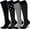 MIX4, variant on UZMOG 4Pairs Compression Socks for Women & Men for Cycling Athletic Hiking Running