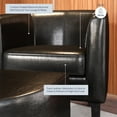 thumbnail image 3 of BELLEZE Accent Club Chair with Ottoman - Lydia (Black), 3 of 7