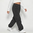 thumbnail image 5 of Nilvkv Girls Lounge Pants, Girls Sweatpants, Fleece Lined Joggers with Elastic Waist and Cuffed Legs, designed for Cozy Winter Warmth Gray 5-6 Years, 5 of 8