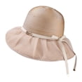 thumbnail image 4 of Women's Hat Bridal Wedding Tea Party Wide Brimmed Summer Sun Hat Ladies Outdoor Elegant Temperament Sun Hat Hat Pack Women's Dress Hats Bonnet 30s Style Hats Women Barrette Hat for Men Pack Hats Women, 4 of 4