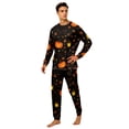 thumbnail image 3 of Halloween Family Pajamas Set Long Sleeve Crew Neck, Soft Matching Halloween Pajamas with Pumpkin Lantern Autumn Leaf Print, Cozy Family Halloween Pajama Set Sleepwear, 3 of 4