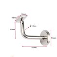 thumbnail image 2 of Jinsinto Set of 4 Pieces Handrail Brackets, 304 Stainless Steel Stair Railing Bracket for Stair Railing-60*80mm, 2 of 4