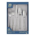 thumbnail image 6 of Ornative Flatware - PHINEAS - 18/0 Stainless Steel, Sand Two-tone Silver Finish, 20pc Set, Service for 4, 6 of 8