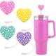 thumbnail image 1 of Funda para vaso, adorno de paja rosa de 10mm, tapa de paja con forma de corazón de leopardo para accesorios de taza, bonita funda de paja de amor para taza, 1 of 5