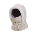 thumbnail image 3 of Gorro cálido de invierno para el cuello, para mujeres y hombres, ideal para senderismo, snowboard, acampada en climas fríos. Beige, 3 of 8
