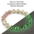 thumbnail image 4 of ARTSY Crafts Glow in The Dark Bead Bracelet, 12mm White Rose Crystal Beads Bracelet, Pink Rose Flower Beads Stretch Bracelets Womens Mens (White Rose 6-7"), 4 of 8