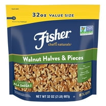 Fisher Chef's Naturals Gluten Free, No Preservatives, Non-GMO Walnut Halves & Pieces, 32 oz Bag