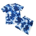 thumbnail image 2 of Toddler Kids Baby Boy Summer Tie-dye Print Short Sleeve Clothes Set Boys Baby Boys Gentleman Outfit Suits Boys Toddler Formal Suit, 2 of 9
