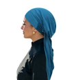 thumbnail image 3 of Lumtrix Chemo Headwear For Women Turban Headwear For Cancer Patients Headwrap Loss Cover Lightweight Head Covering Cap Blue, 3 of 4