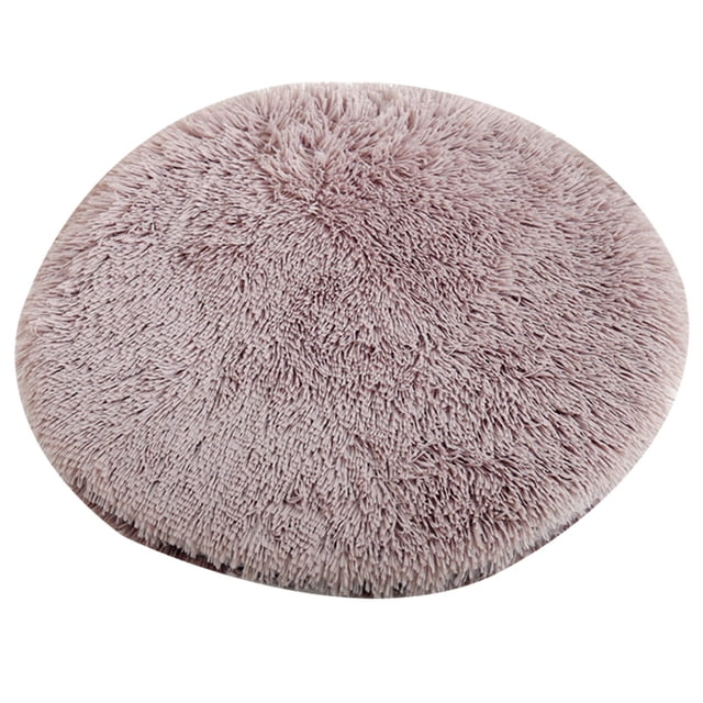 Tapis Rond en Peluche pour Animaux de Compagnie, Tapis Chaud et Confortable pour Chien, Tapis Doux pour Litière