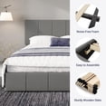 thumbnail image 6 of Allewie Full Size Dutch Velvet Upholstered Platform Bed Frame/Vertical Channel Tufted Adjustable Headboard/Low Profile Bed Frame/No Box Spring Needed/Easy Assembly/Grey, 6 of 8