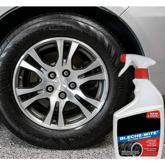 32 ounces trigger spray tire cleaner, 5-minute drying time, deep shine for all tire types, UV fading protection