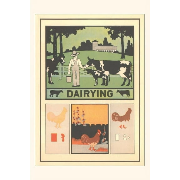 Pocket Sized - Found Image Press Journals: Vintage Journal Dairying Poster (Paperback)