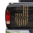 thumbnail image 1 of We The People Betsy Ross Flag 1776 Distressed American USA US Flag Truck Tailgate Vinyl Decal fits most Pickup Trucks Preamble of The US Constitution (11" x 20", Light Brown), 1 of 8