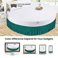 thumbnail image 4 of SGI Bedding Round Bed Skirt |Wrap Around Microfiber Bed Skirt | Fade Resistant, Wrinkle Free, Anti-static, Decorative, Extra Storage Space, Clutter-Free | 80" Diameter / 18" Drop, Teal, 4 of 8