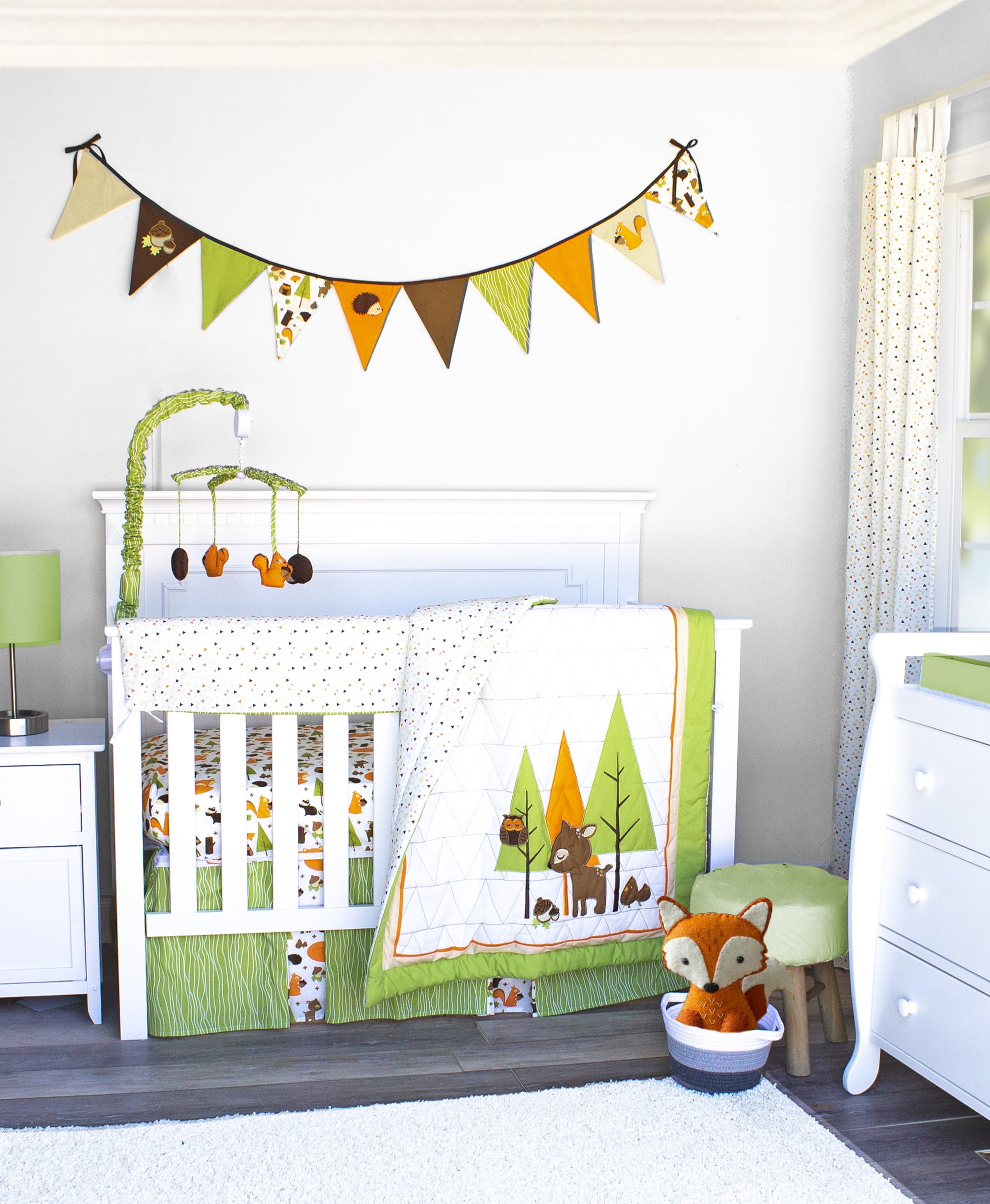 Pam Grace Creations Charming Woodland Forest 6 Piece Crib Bedding