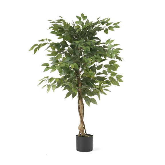 GDF Studio Wasco Artificial Ficus Tree, 4' x 2', Green