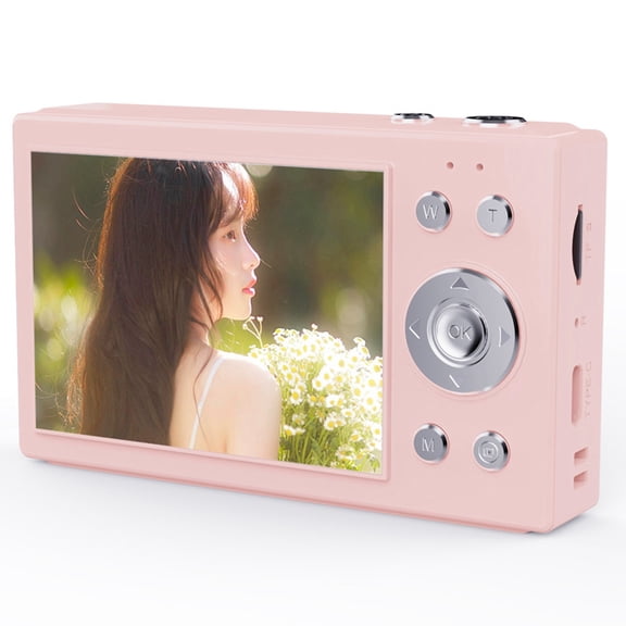 4K CCD Digital Camera 64MP Wifi Digital Video Camera 16X Digital Zoom with 2.8inch Screen for Beginner Pink