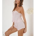 thumbnail image 3 of Richie House Women Pajamas Set Cami Knitted Sexy Strap Sleepwear V Neck PJS Set RHW2924-F-S, 3 of 5