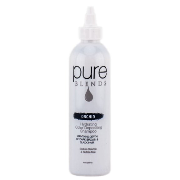 Size : 8.5 oz , Pure Blends Hydrating Color Depositing Shampoo - Orchid Hair Scalp, Pack of 1 w/ SLEEK Teasing Comb