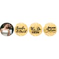 thumbnail image 2 of Darling Souvenir Custom Photo Wedding Stickers Candy Chocolate Labels 190 Pcs-Glitter Gold, 2 of 2