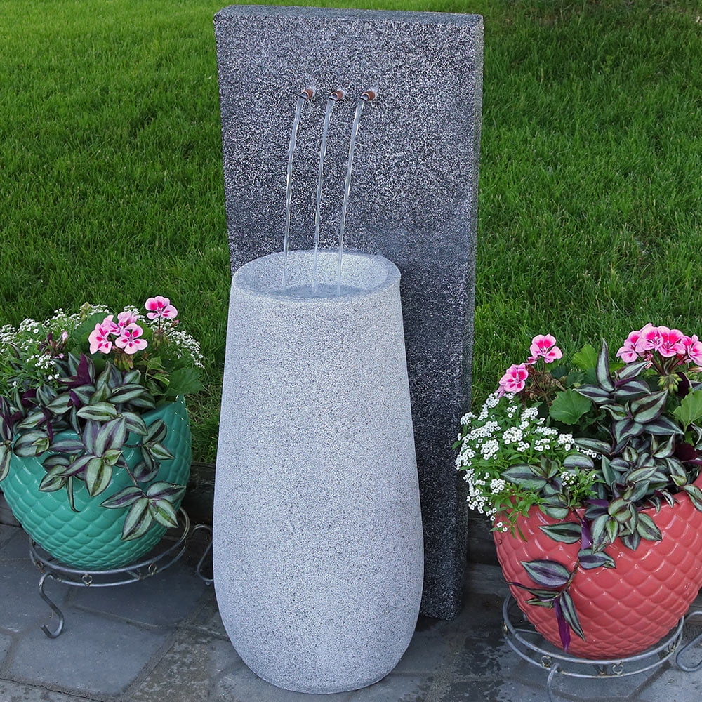Sunnydaze Three Stream Monterno Outdoor Water Fountain Waterfall
