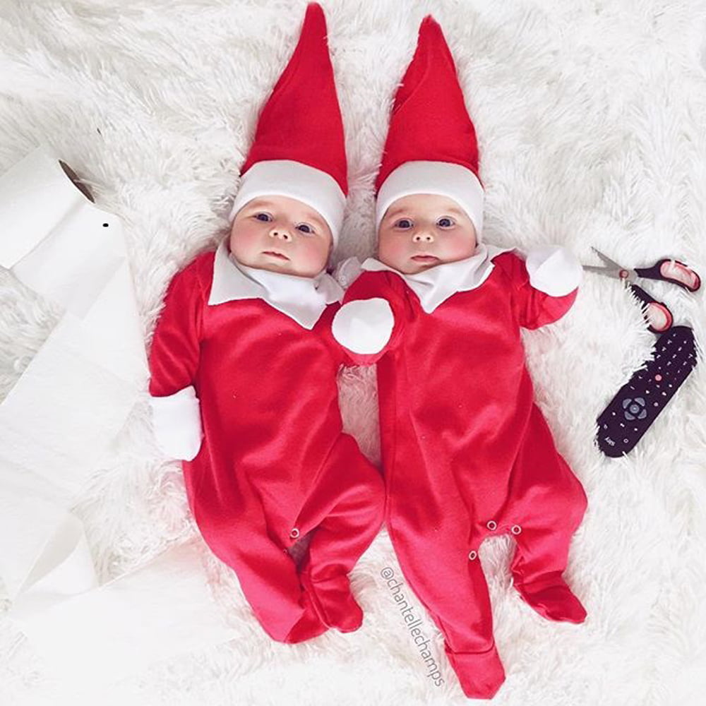 Details about   Baby Boys Girls Christmas Elf Outfit Suit Hat Romper Pants Set Costumes Outwear 